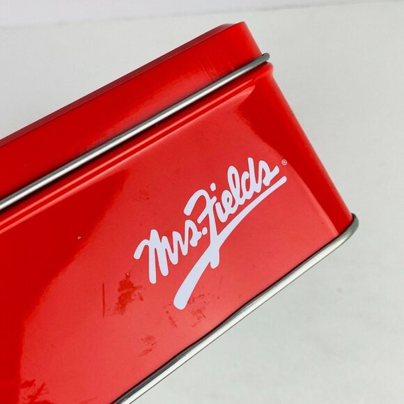 Mrs Fields Cookie Square Tin With Lid Container Advertising Collectible Item - Picture 6 of 8